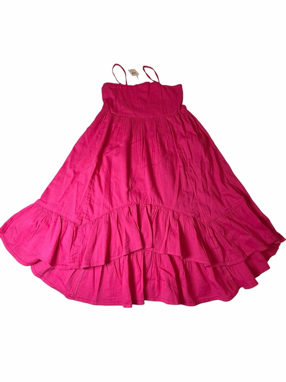 GAP Hot Pink Tiered Sundress with Ruffle Hem